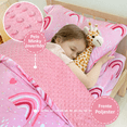 thumbnail image 2 of Beavtaens Juego de Cama para Niños Pequeños de 4 Piezas, Juego de Sábanas para Bebé Transpirable y Suave, Incluye Edredón Acolchado, Sábana Plana, Sábana Ajustable y Funda de Almohada para Niñas, 2 of 6