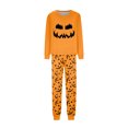 thumbnail image 5 of Halloween Family Pajamas Matching Set - 2 piece Pumpkin Face Print Long Sleeve Top & Pants Outfit,Casual Matching Family Halloween Pajamas for Xmas Celebration & Photos for L Pjs, 5 of 5