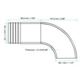 thumbnail image 2 of Uxcell 1 1/2in Sanitary Hose Barb Fitting, 90 Degree Elbow Hose Barb Pipe Fitting Single End Hose Barbed 304 Stainless Steel for Brewery Winery Food, 2 of 6