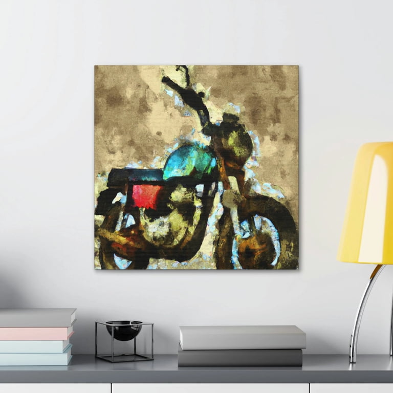 Ride On Retro Motorcycle - Canvas - Walmart.com
