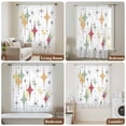 thumbnail image 5 of Multicolor Diamond Semi Sheer Curtains Drapes for Living Room, Bedroom, French Doors Window 72 Inches Long, Modern Geometric Middle Century Rod Pocket Chiffon Curtain Drapery Voile Draperies Panel, 5 of 8