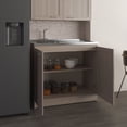 thumbnail image 2 of Izzovium Zurich 39" Wide Utility Sink with Base Cabinet, Two-Door Storage & Stainless Steel Sink, Light Gray for Laundry Room & Garage, 39.4x20.2x36 Inches, 2 of 8