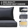thumbnail image 6 of FKS LIFE Outdoor Patio Chair Cushions Set 24 L X 24 W X 4 H Waterproof & Fade Resistant Deep Seat and Back Cushions with Removable Covers Outdoor Seat Cushion Set for Chairs and Sofas, 6 of 8