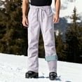 thumbnail image 2 of Iugvhana Men's Baggy Snow Pants Waterproof Insulated Ski Pants Unisex Loose Warm Snowboard Ski Pants Pink XXL, 2 of 9