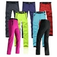 thumbnail image 2 of Pantalones de exterior para hombre, resistentes al viento, impermeables, gruesos, cálidos, de caparazón suave, para escalada, de forro polar, para mujer, 2 of 6