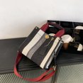 thumbnail image 4 of Bolso de hombro Rayas Casual Asa superior Gran capacidad Bolsos tote ( S) Negro, 4 of 8