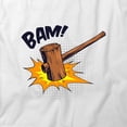 thumbnail image 2 of Comic Bam Wooden T-Shirt | Comic Art White Tee Gift, 2 of 5