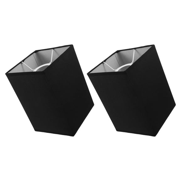 PENIKOKO Set of 2 Elegant Black Table Lamp Shades for Home Decor, Iron Frame with Optimal Light Diffusion and Easy Installation