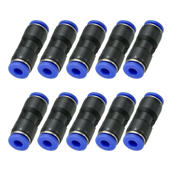 Uxcell 3/16 Inches Push to Connect Fittings, 10Pcs Plastic Air Line Fitting Quick Release Pneumatic Connectors