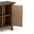 thumbnail image 2 of JERFIT 32" Solid Wood Low Storage Cabinet with 2 Doors & Adjustable Shelves, Dark Brown Transitional Style Accent Console for Living Room, Bedroom, Entryway, 2 of 7
