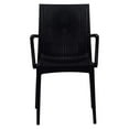 thumbnail image 2 of Afuera Living Modern Weave Indoor Outdoor Dining Armchair in Black, 2 of 9