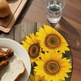 thumbnail image 4 of Round Placemats Sunflower Leaves 15 inch Set of 6 Table Mats for Dining Table Flowers Wood Background Heat Resistant Non-Slip Kitchen & Home Decorative Place Mat Set, 4 of 8