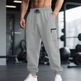 thumbnail image 3 of HOMADLES Cargo Pants for Men Solid Color Stretch Work Pants Side Pocket Outdoor Hiking Breathable Jogger Pants Gray Size 2XL, 3 of 8