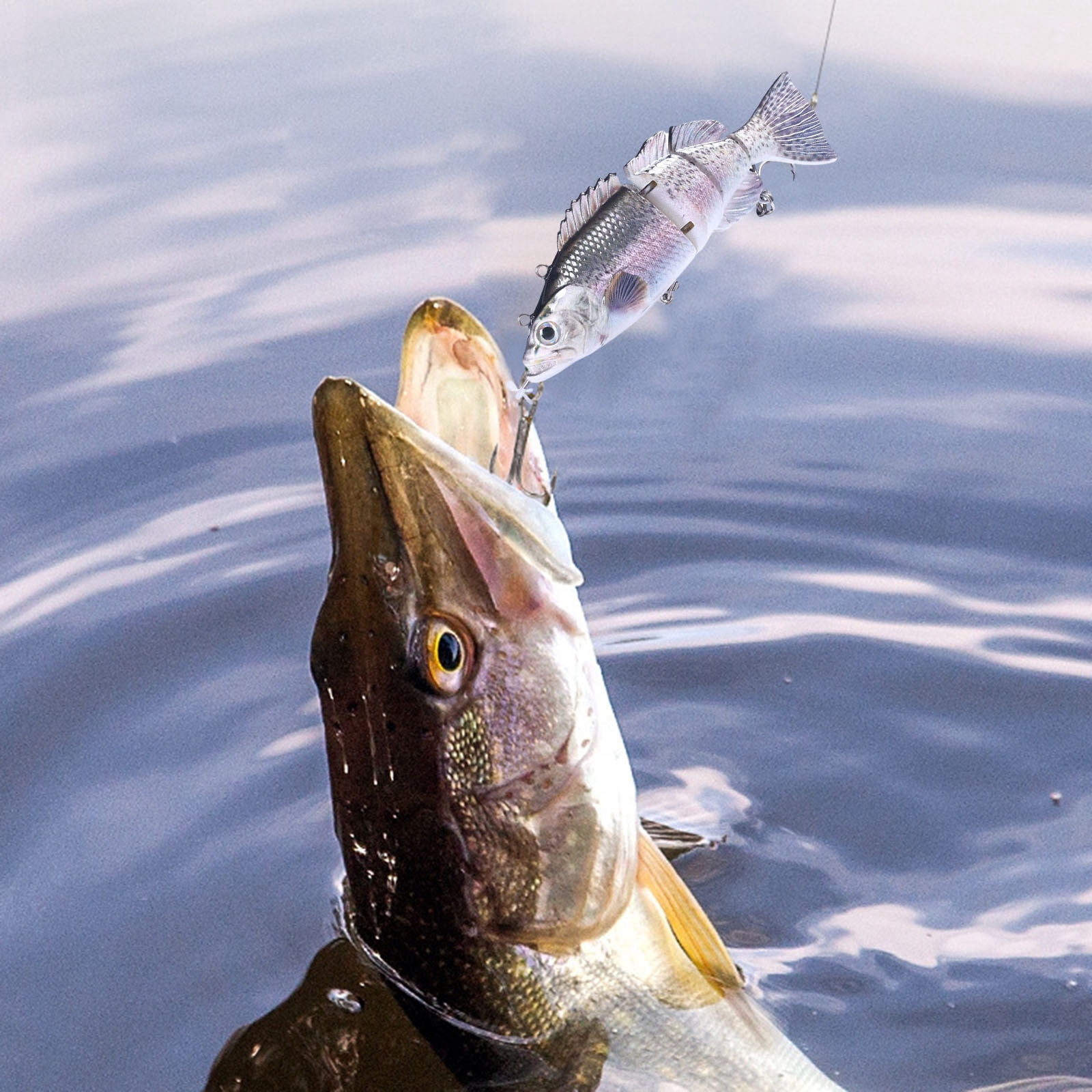 2025 Upgraded Robotic Fishing Lure - Self-Swimming Electric Bionic Swimbait with Multi-Jointed Design for Freshwater & Saltwater Fishing