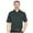 Black, variant on Men's Microfiber Tonal stripe Texture, Solid Tailored Collar Short Sleeve Golf Polo Shirt #3230