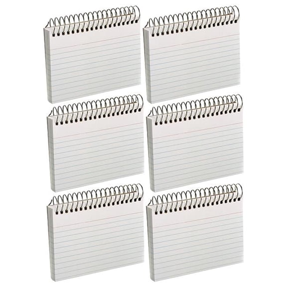 3 x 5 in. Oxford Spiral Index Card, White - Pack of 6