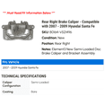 thumbnail image 2 of Rear Right Brake Caliper - Compatible with 2007 - 2009 Hyundai Santa Fe 2008, 2 of 2