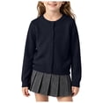 thumbnail image 3 of Uniform Cardigan for Toddler Boys Girls, Button Down V-Neck Long Sleeve Cotton Sweaters 6-12 Months 12-24 Months 2T 3T 4T 5T 6T 7T 8T 9T Children 11-12 Years, 3 of 9