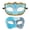 Blue, variant on Mskk Couples Venetian Masquerade Mask Set, 2Pcs Half‑Face Men & Women Cosplay Mask, Halloween Mardi Gras Carnival Prom Fancy Dress Accessory, Black
