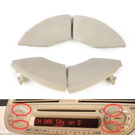 Fiat 500 Radio Cd Button Button Decoration Mold Cover Disassembly 4pcs Button