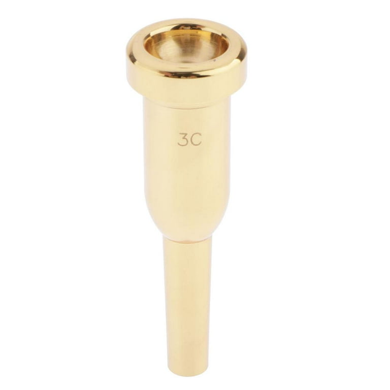 Heavy Trumpet Mouthpiece Replacement 3C Size Gold Plated Musician  Instrument Accessory as Gift to Beginner Advanced Players 