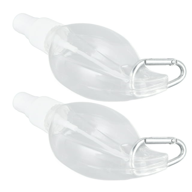Empty Liquid Squeeze Container, Reusable 50ml Plastic Empty Key Chain Travel Bottle Portable Transparent For Hand Maple Leaf,Heart Shaped