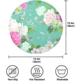 thumbnail image 4 of Beautiful Spring Flowers Round Placemats Washable Placemats Non-Slip Heat-Resistant Table Place Mats for Dining Kitchen Holiday Party Table Decoration 15.4"-4PCS Table Mat, 4 of 7