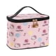 thumbnail image 1 of Bolsa de maquillaje AmbeAlla, grande, rosa, con soporte para brochas, 1 of 7