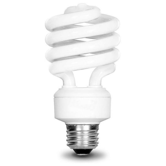 CFL Light Bulbs 100W Equivalent 4-Pack, Daylight 5000K Spiral Bulbs, Energy Saving Compact Fluorescent Lights, Long Lasting, Standard Base E26