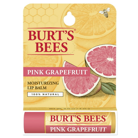 Burt's Bees 100% Naturel Baume Hydratant, pamplemousse rose, 1 Tube en blister Box