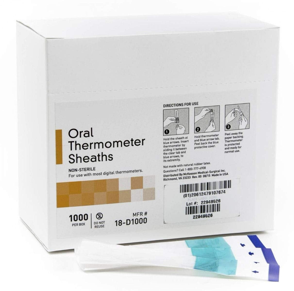 Pack of 6000 Oral Thermometer Sheath Disposable Paper Probe Covers Non