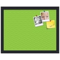 thumbnail image 2 of PinPix ArtToFrames 16x12 Custom Cork Bulletin Board Green Chevron   Poster Board Has a Fabric Style Canvas Finish, Framed in Satin Black (PinPix-518), 2 of 5
