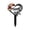 E018- Style R, variant on Outdoor Metal Art Heart Shaped Cemetery Flowers for Grave Yard Stake, Memorial Day Decorations Outdoor Garden Accent