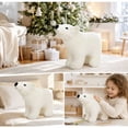 thumbnail image 5 of Voglyf Polar Bear Plush Christmas Decoration White, Sturdy Standing Frame, Soft Plush Fabric, PP Cotton Filling, for Fireplace, Tree, Shelf, Winter Decor and Holiday Display, 7.87Inch, 5 of 7