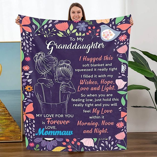 Para mi hija, esposa, mamá, cálida manta de regalo, manta con carta, regalo de cumpleaños, vacaciones de Navidad, manta con sobre para hija, esposa y mamá