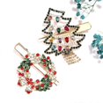 thumbnail image 4 of ZHAOCHENG Horquilla para el pelo de Navidad para mujer, con cristales de estrás, copos de nieve, guirnalda de renos, horquilla para el pelo, regalo de fiesta, 4 of 5