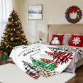 thumbnail image 5 of Fleece Throw Blanket Super Soft Warm Flannel Christmas Blankets for Couch, Sofa Bed, Cozy,Fuzzy and Lightweight,This is My Christmas Movie Watching Blanket Xmas Tree Red Buffalo Check,50x60 Inches, 5 of 8