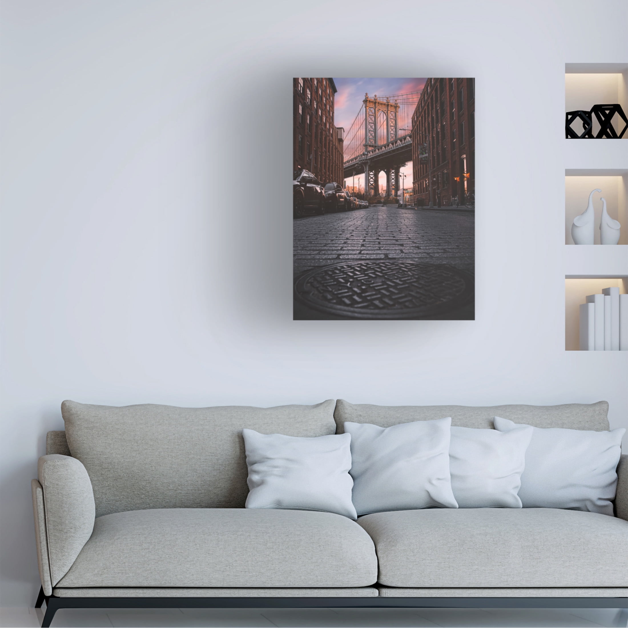 Canvas Wall Art - Inthemoment 'No Sleep Til Brooklyn' Wall Art for Living Room, Bedroom, or Office Décor by Trademark Fine Art - 18 x 24 Inches