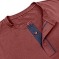 thumbnail image 3 of Long Sleeve Shirts for Men Round Neck Solid Color Button Down Casual Pullover Shirt with Pocket Lightweight Breathable Workout Blouse for Running, 3 of 3