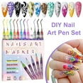 thumbnail image 3 of 12 Color Nail Art Pen Set Nail Polish Graffiti Dotting Tools for Creative DIY Nail Designs,  Acrylic Paint Pens Point Liner Pen for Christmas Decor, 3 of 9