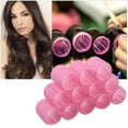 thumbnail image 3 of Kit de Rouleaux à Cheveux Auto-Agrippants de 12 Pcs avec 12 Pinces à Bec de Canard en Acier Inoxydable - Bigoudis ABS Roses de 50 mm pour Grandes Vagues et Boucles Rebondissantes, Sans Dommage Thermique, Convient à Tous Types de Cheveux (Long, Court, Épais), 3 of 7