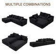 thumbnail image 5 of SOULART 105" Cloud Couch, Black Corduroy Sectional Sofa with L-Shape Chaise, Right Facing Design for Living Room Bedroom, 5 of 10