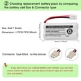 thumbnail image 4 of Batería iMAH BT162342, 2,4 V, 300 mAh, Ni-MH, paquete de 6, 4 of 5