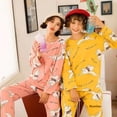 thumbnail image 3 of Ropa de dormir informal de manga larga para mujer, conjunto de ropa para el hogar, pantalones gruesos para primavera, Otoño e Invierno, traje para casa de verano para estudiantes de estilo coreano, 3 of 5