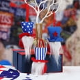 thumbnail image 4 of 6 PCS Independence Day Hanging Ornaments-4th of July Hanging Tags Red Blue and White Patriotic Gnomes Stars Hearts Pendant for Veterans Day Crafts Home Decoration, 4 of 8