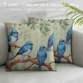 thumbnail image 3 of COMIO  Ink Painting Watercolor Blue Birds Spring Summer Autumn Decorative Lumbar Throw Pillow Cover Case Bed Sofa Chair Home Decoration Rectangular, 3 of 5