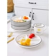 thumbnail image 3 of HAHDAXIA 1 PCS Ceramic Portion Control Plate Divided Dish for Healthy Eating and Weight Loss Divided Dessert Plate Salad Plate Dinner Plate-Yellow Dinosaur-8 Inch, 3 of 3