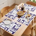 thumbnail image 5 of Modern Geometric Blue Placemats Set of 12 Abstract Minimalist Artwork Lines Place Mats Indoor Wipeable Table Mats Washable Cloth Dining Table Placemats for Kitchen Holiday Party Home Decor 13x19 Inch, 5 of 9