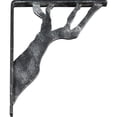 thumbnail image 4 of Ekena Millwork 1 1/2"W x 10"D x 12"H Damon Wrought Iron Bracket, (Single center brace), Antiqued Silver, 4 of 10