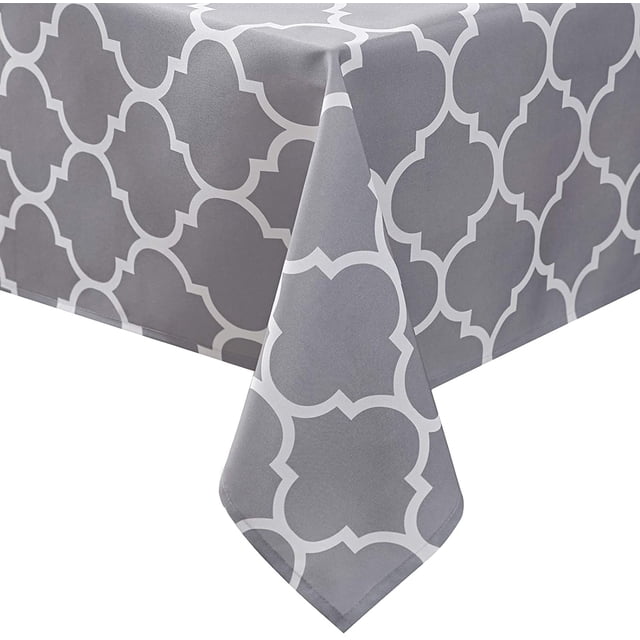 Mantel de tela de poliéster marroquí, resistente al agua, sin arrugas, rectangular, protector de mesa de comedor, protector lavable para vacaciones y al aire libre, elegante mantel marroquí Adepaton HMHZ988-18